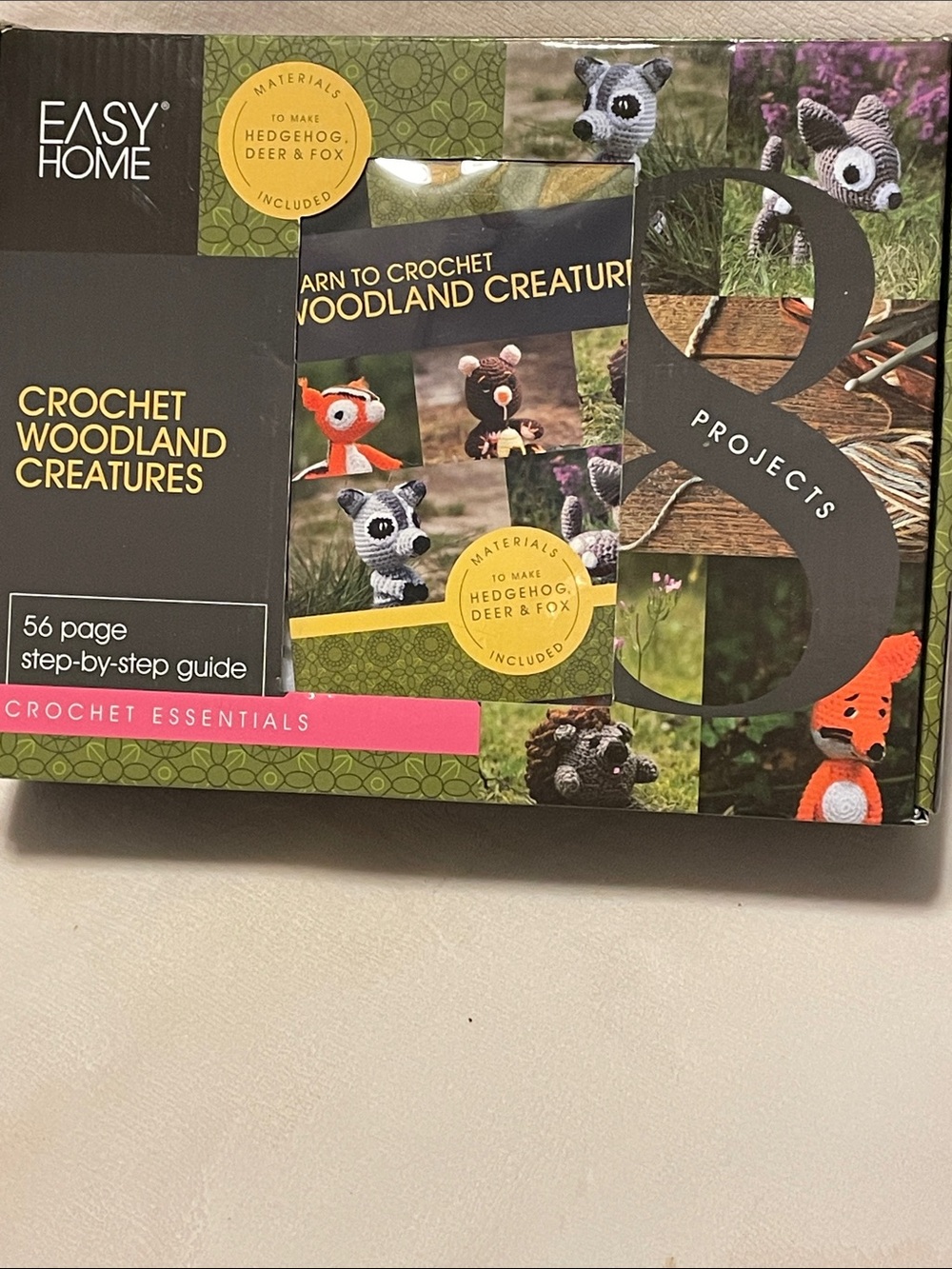 Easy Home Crochet Woodland Creatures Kit - Green with Orange Accents